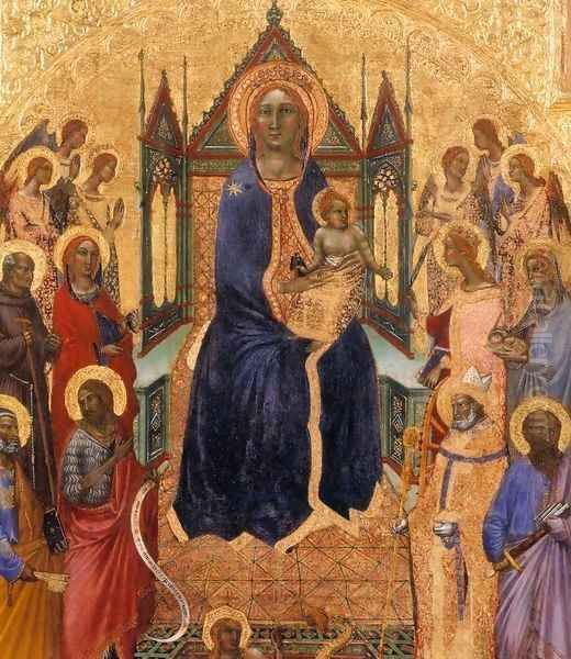 Virgin and Child with Angels and Saints (detail) - view 1