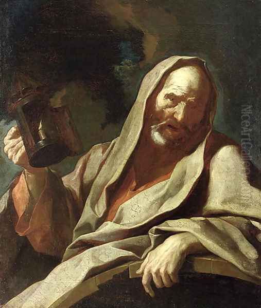 Diogenes c.412-323 BC with his Lantern, c.1720-40 - view 1