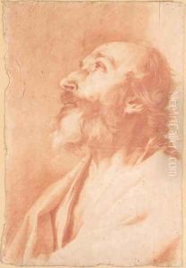 The prophet Isaiah looking up, bust-length by Giuseppe Antonio Petrini