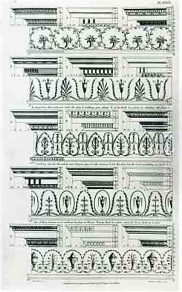 Designs for Cornices published in 1788 by William Pain - view 1