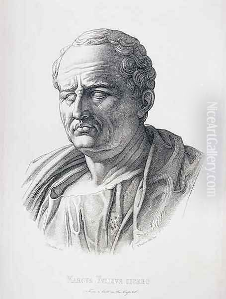 Portrait of Marcus Tullius Cicero 106-43 BC engraved by B.Bartoccini, 1849 - view 1