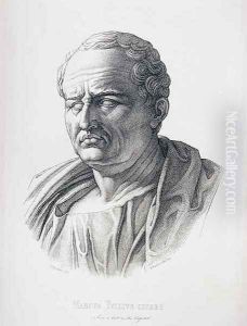 Portrait of Marcus Tullius Cicero 106-43 BC engraved by B.Bartoccini, 1849 by C.C Perkins