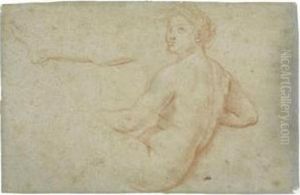 Study For A Woman Seated Propped Up And Forher Right Leg. Study For A Woman Seated Propped Up And Forher Right Leg.