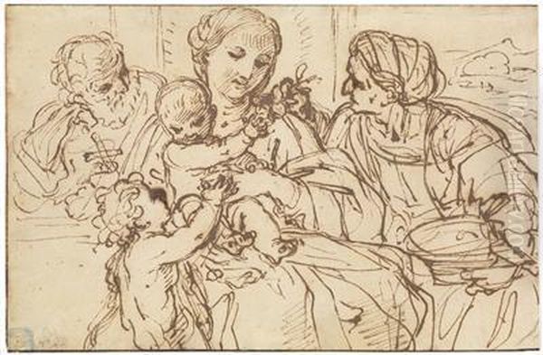Holy Family With John The Baptist And Sainte Anne - view 1
