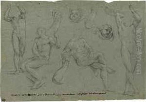 Studies Of Seated And Standing
Male Nudes, With Subsidiary Studiesof Forearms And Cherubs' Heads Studies Of Seated And Standing
Male Nudes, With Subsidiary Studiesof Forearms And Cherubs' Heads
