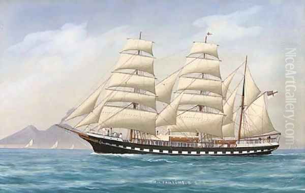 The Royal Yacht Squadron motor yacht Fantame (II) in the Bay of Naples - view 1