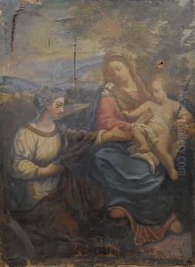 The Madonna And Child With Saint Catherine by Carlo Maratta or Maratti