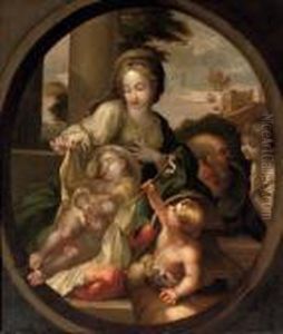 The Holy Family With The Infant Saint John The Baptist by Carlo Maratta or Maratti