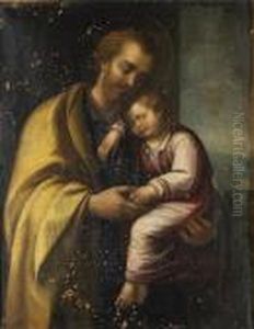 Saint Joseph Holding The Christ Child by Carlo Maratta or Maratti