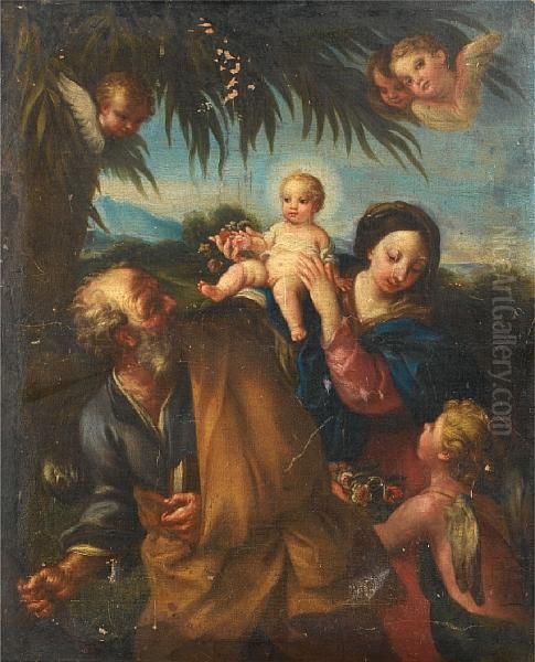 The Rest On The Flight Into Egypt by Carlo Maratta or Maratti