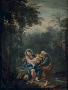 Le Repos De La Sainte Famille by Carlo Maratta or Maratti