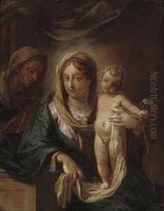 The Madonna And Child With Saint Elizabeth by Carlo Maratta or Maratti