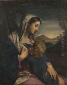 Vergine Con Il Bambino by Carlo Maratta or Maratti