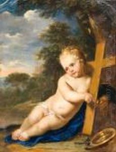 Le Christ Enfant Cuivre. by Carlo Maratta or Maratti