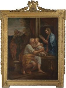 The Holy Family With Saints Elizabeth And John The Baptist by Carlo Maratta or Maratti