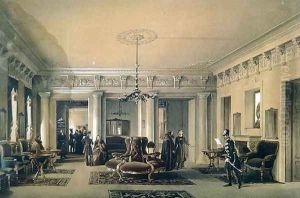The Waiting Room of the Stagecoach Station in St. Petersburg, 1848 by Luigi (Ludwig Osipovich) Premazzi