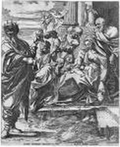 Die Anbetung Der Konige by Carlo Maratta or Maratti