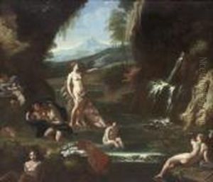 Diana And Her Nymphs by Carlo Maratta or Maratti