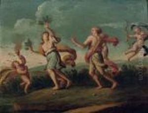 Apollo And Daphne by Carlo Maratta or Maratti