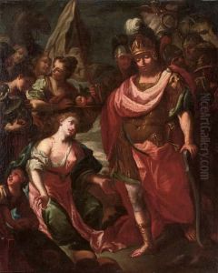 The Family Of Darius Before Alexander by Carlo Maratta or Maratti