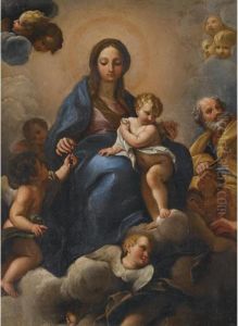 The Holy Family Surrounded By Putti