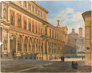 Italian Townscape by Luigi (Ludwig Osipovich) Premazzi