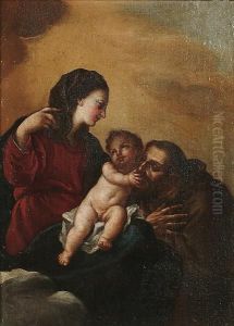 The Madonna And Child And St Anthony by Carlo Maratta or Maratti