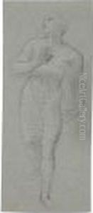 Study Of A Standing Figure And Study Of An Arm Supporting A Vessel:double-sided by Carlo Maratta or Maratti