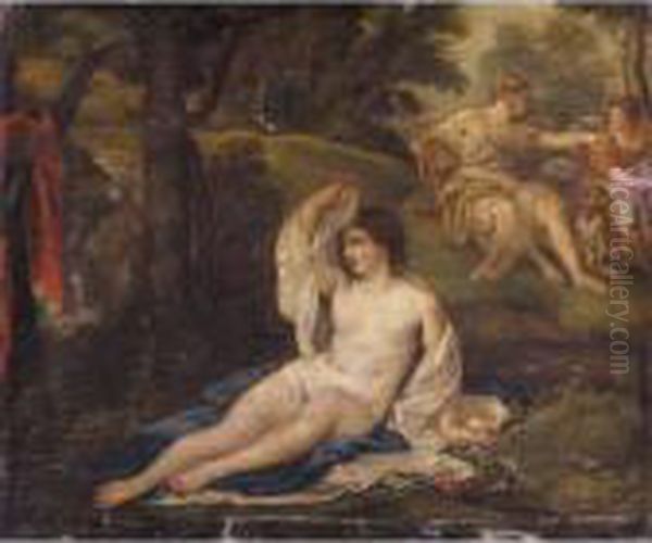 Diana And Her Nymphs Bathing - view 1