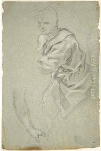 Un Homme Tourne Vers La Gauche Avec L'etude D'un Bras by Carlo Maratta or Maratti