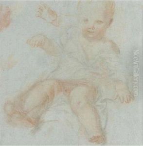 Recto And Verso: Study Of A Child by Carlo Maratta or Maratti