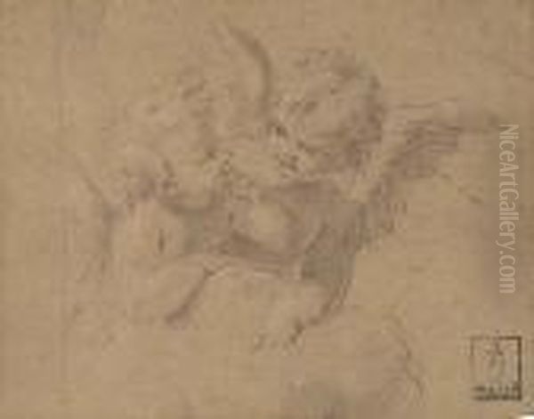 Study Of Two Cherubs - view 1