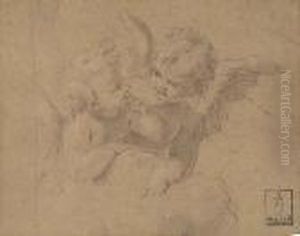 Study Of Two Cherubs by Carlo Maratta or Maratti