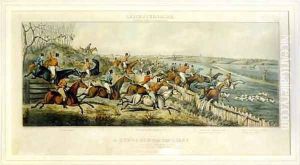 A Struggle for a Start, The Leicestershires, engraved by Henry Alken 1785-1851 1825 by Paul, John Dean