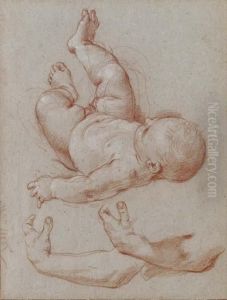 The Infant Romulus And Two Studies Of A Man's Left Arm