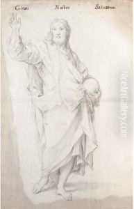 Christ Holding An Orb, His Right Arm Raised In Benediction Christ Holding An Orb, His Right Arm Raised In Benediction