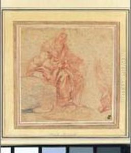 Study For A Madonna And Child In The Clouds