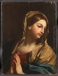 The Madonna At Prayer by Carlo Maratta or Maratti