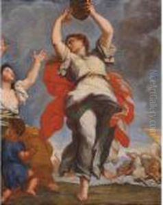 Miriam Dancing by Carlo Maratta or Maratti