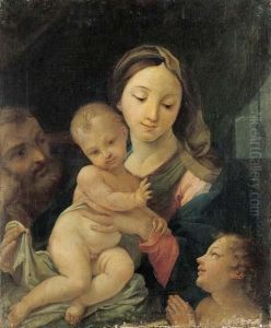 Sacra Famiglia Con San Giovannino by Carlo Maratta or Maratti