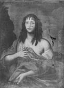 Ritratto Di Ragazza A Due Terzi Di Figura, En Plein Air by Carlo Maratta or Maratti