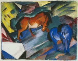 Rotes Und Blaues Pferd by Franz Marc