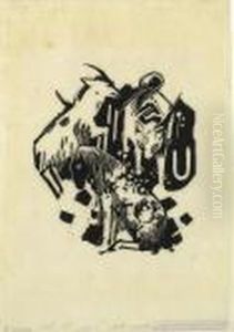 Drei Tiere by Franz Marc