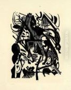 "geburt Der Wolfe" by Franz Marc