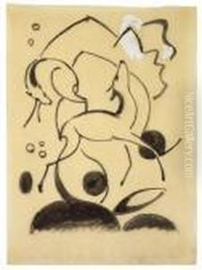 "komposition Mit Zwei Rehen (rehe)" by Franz Marc