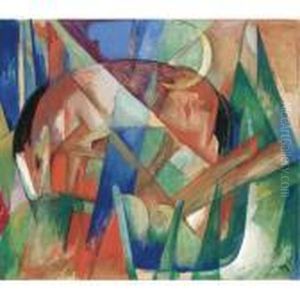 Fabeltier Ii (pferd) (fabulous Animal Ii, Horse) by Franz Marc
