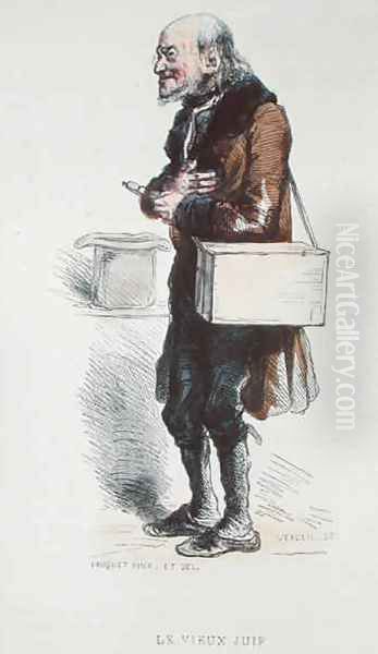 Le Vieux Juif, illustration from Les Francais Par Eux-Memes, published by L. Curmer in Paris, 1841 - view 1