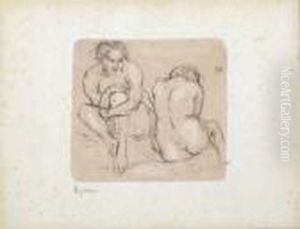 Zwei Akte by Franz Marc