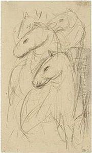 Der Turm Der Blauen Pferde (the Tower Of Blue Horses) by Franz Marc