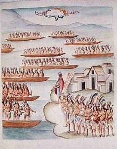 Tome 4 fol.14 Tlatelolco and the Lagoon, from Teatro de la Nueva Espagna